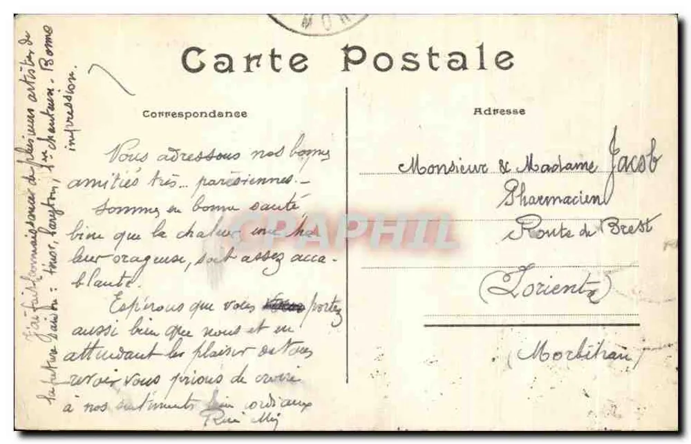 Paris — Boulevard de la Madeleine — S.R.A. n°118 - Verso