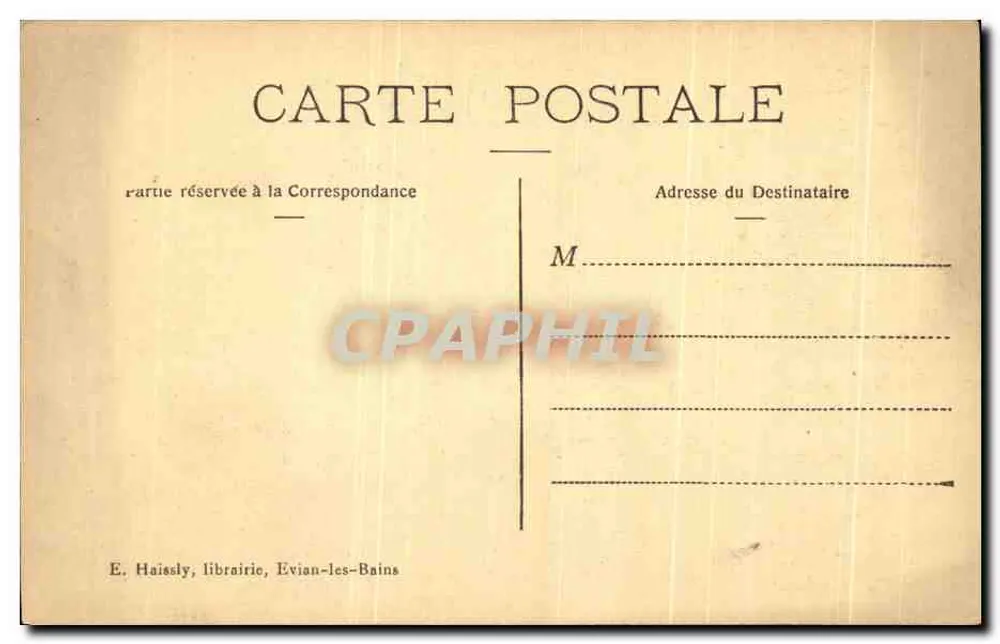 Evian-les-Bains - Buvette da Fonte Cachat — Editora: Coleção Solvay-Caumont, n°75 - Verso