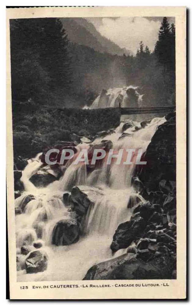In der Nähe von Cauterets - La Raillère - Wasserfall Lutour — LL n°125 - Vorderseite