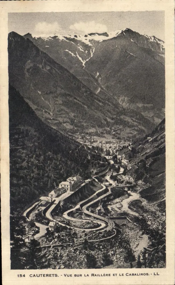 Cauterets — Ansicht der Raillère und des Cabaliros — LL - Vorderseite