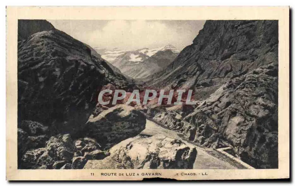 Route de Luz à Gavarni — Le Chaos — Éditeur : J.E. Chaos - LL, n°11 - Recto