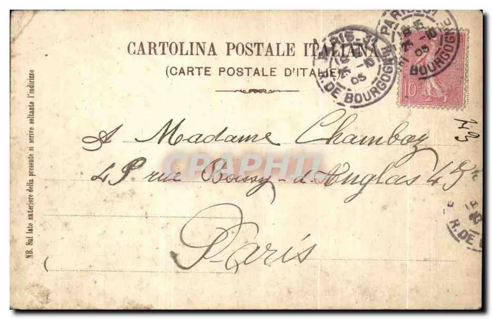Turim — Monumento a Vítor-Emmanuel II — Editor Pozzo Frères, Turim - Verso