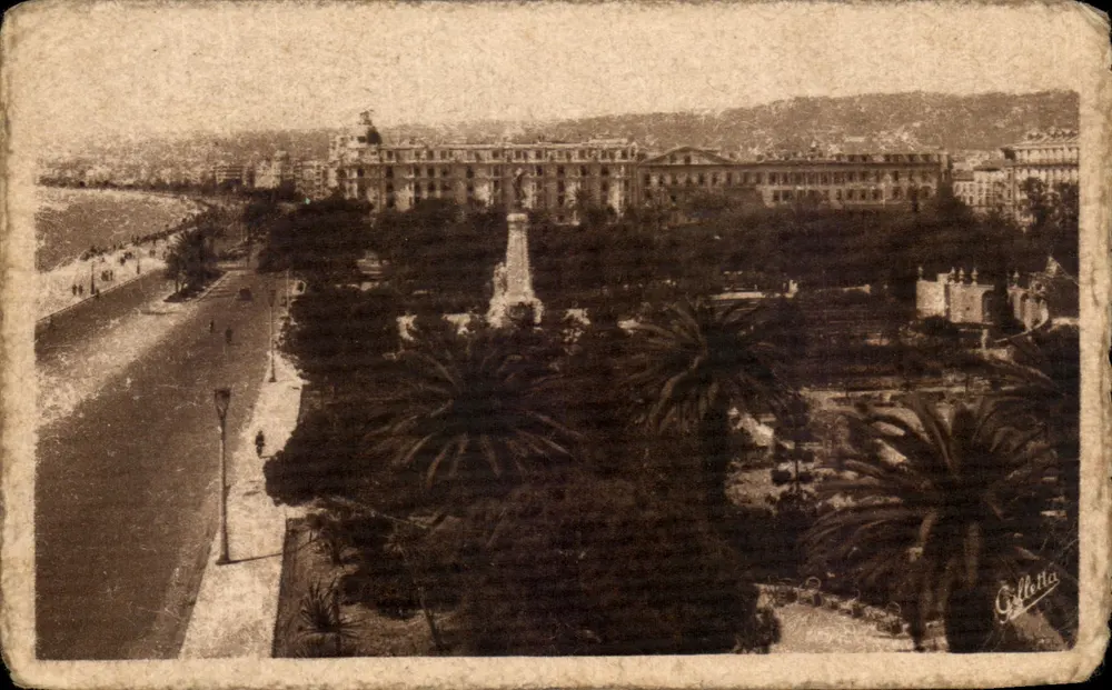 Los Jardines Nuevos Albert-1er — Niza — Editor L. Gilletra - Anverso