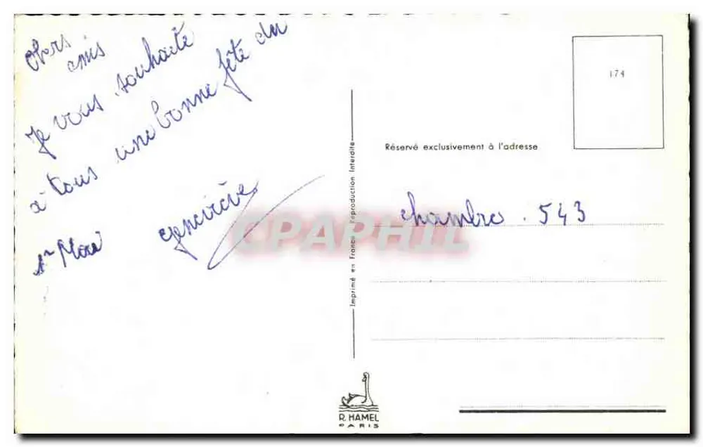 Lírio do vale — Porta da Felicidade — R. Hamel, n° 174 - Verso