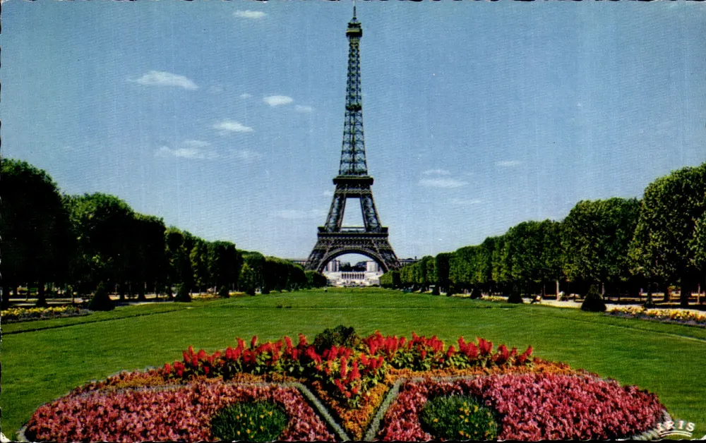 A Torre Eiffel — vista dos Campos de Mars — Éd. Chantaval, n° 255 - Frente