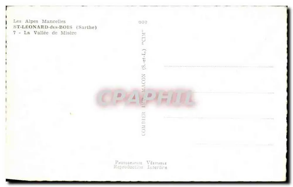 Die Mancelle-Alpen — ST-LÉONARD-des-BOIS (Sarthe) — 7 - Das Tal der Misère — Comither (S.-et-L.) - Rückseite