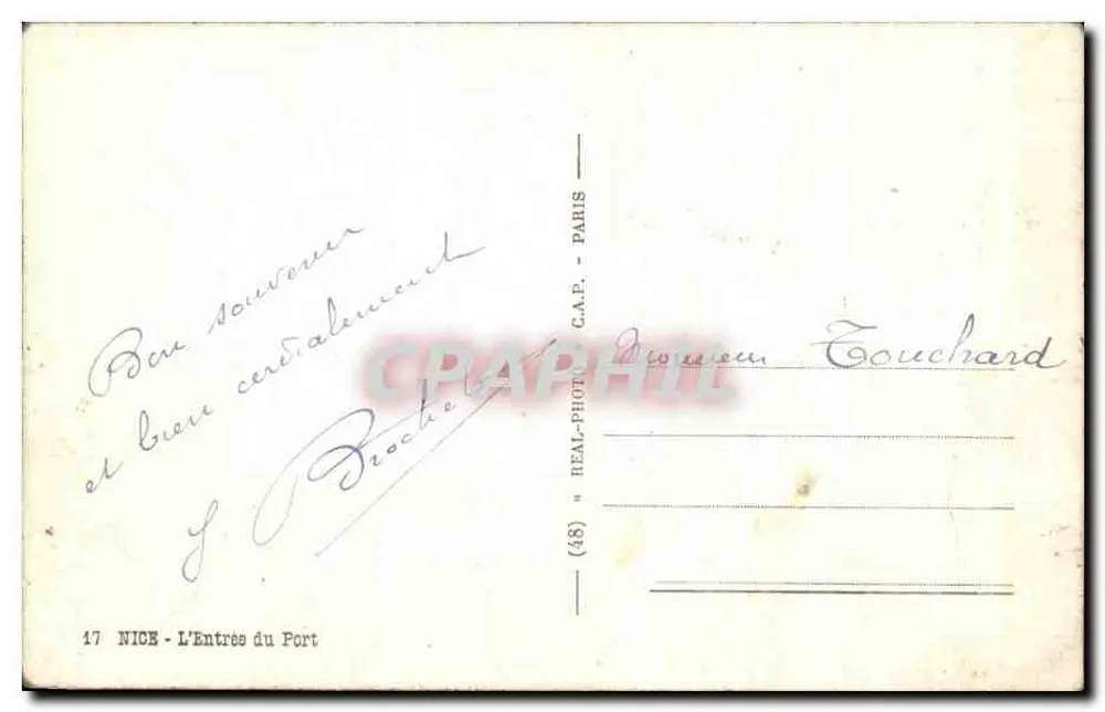 Nice - A Entrada do Porto — C.A.P. (48) - Verso