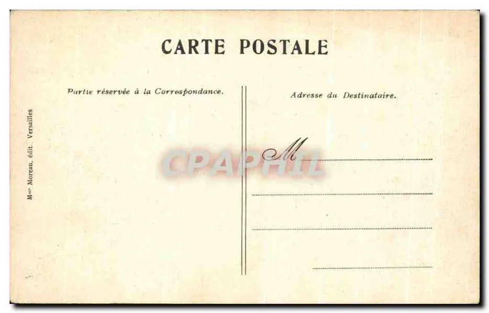 Versailles — O Parterre do Norte — editor Morveau - Verso