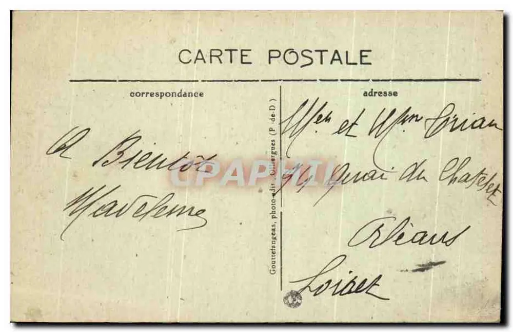 Pittorescher Weg in der Abstieg des PUY-de-DOME — G. d'O. - Rückseite
