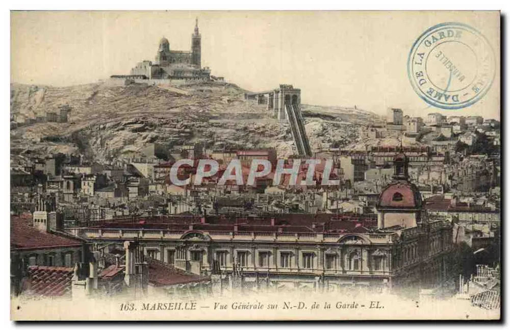 Marseille — Vue Générale sur N.-D. de la Garde — Éditeur EL. - Vorderseite