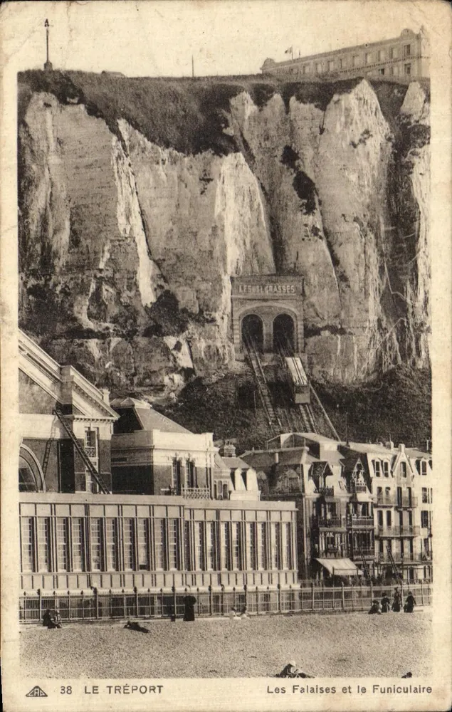 Le Tréport — Les Falaises et le Funiculaire — Cie des Arts Photographiques - Vorderseite