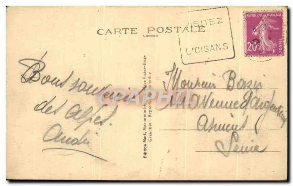 A estrada da Bérarde - CHAMPHORENT - Les Fétoules - Verso