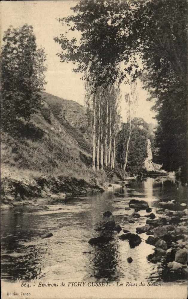 Umgebung von VICHY-CUSSET — Die Ufer des Sicbon — Edition Jacob, Nr. 664 - Vorderseite