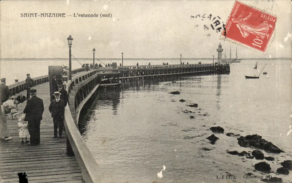 Saint-Nazaire — L'estacade (sud) — Collection L-I 1373 - Recto
