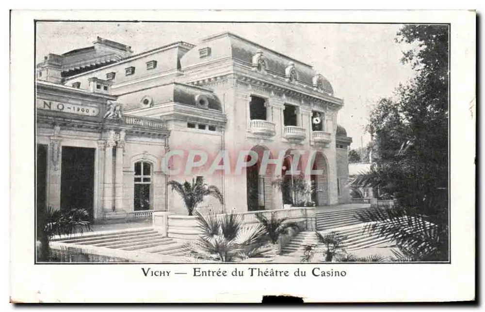 Vichy — Entrée du Théâtre du Casino — éditeur Vichy, n° 1900 - Vorderseite