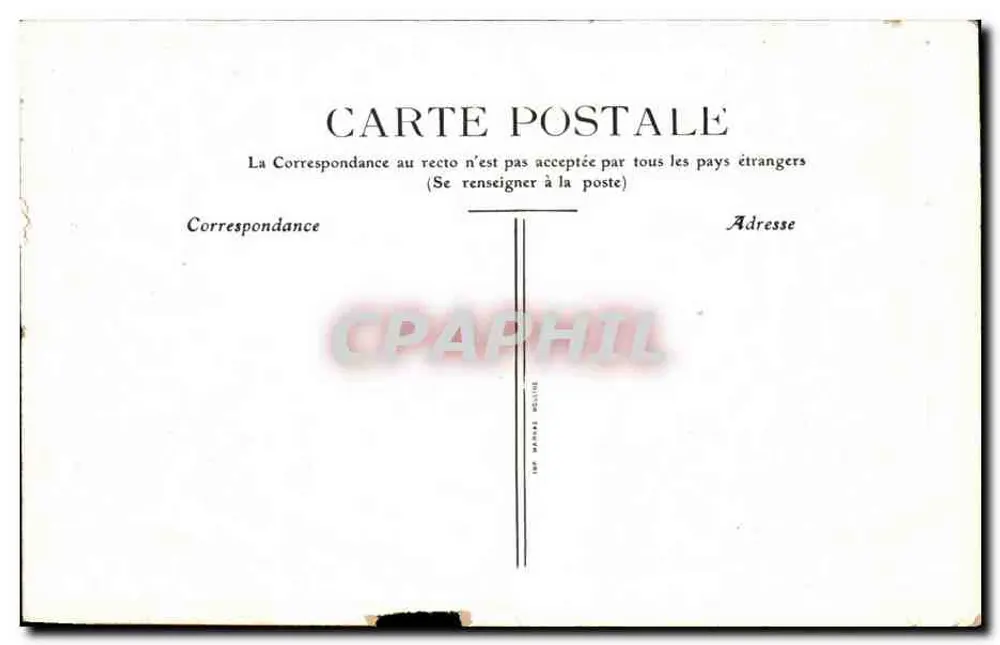 Vichy — Entrée du Théâtre du Casino — éditeur Vichy, n° 1900 - Rückseite
