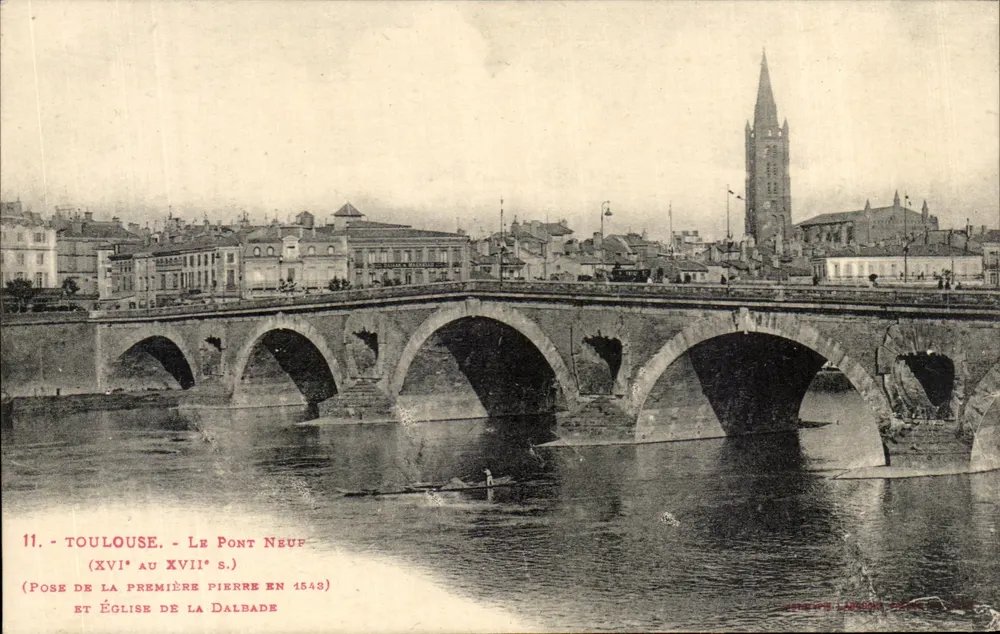 Toulouse - O Ponte Novo (séculos XVI ao XVII) e Igreja de La Dalbade - Frente