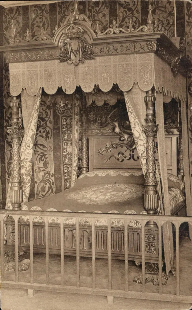 Das Bett des Schlosses Chambord — Chambord — Luxus-Karteikarte - Vorderseite