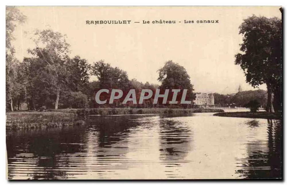 Rambouillet — O castelo — Os canais — Fot. C. Macon - Frente