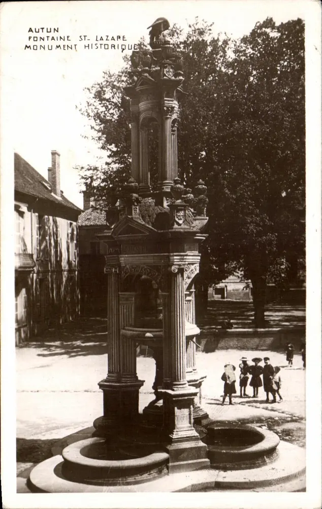 Autun - Fontaine Saint-Lazare, historisches Denkmal — Verlag Nourry, M. Guichard, Autun - Vorderseite