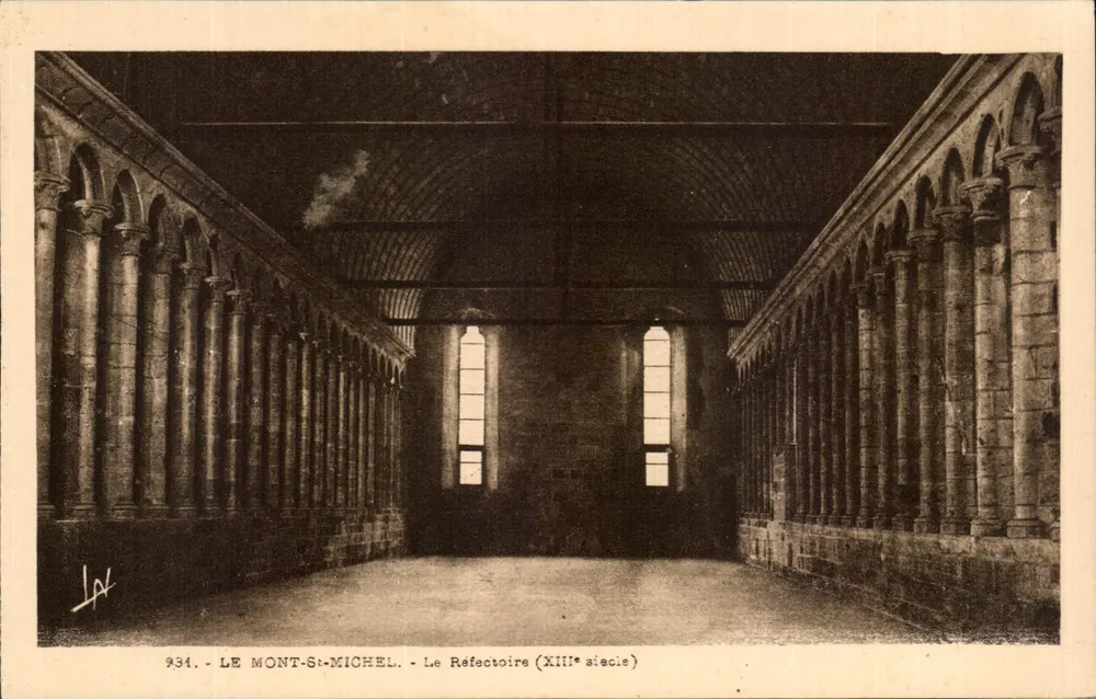 Mont Saint-Michel - Das Refektorium (13. Jahrhundert) - Vorderseite