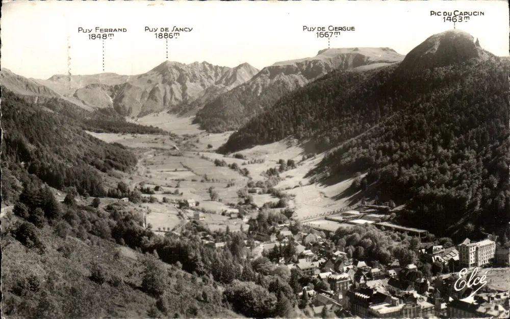 Allgemeiner Blick auf den Mont-Dore — Puy de Sancy und umliegende Berge — Verlag Elcée - Vorderseite