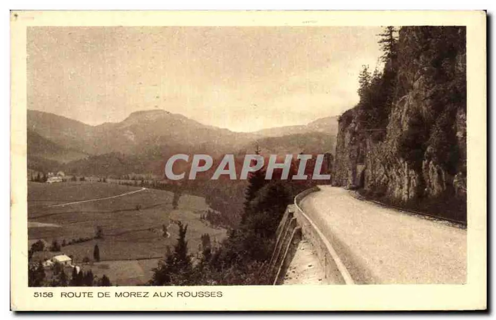 Rotaria de Morez para Rousses — Bilhete postal antigo n°5158 — Maison de Pasteu, Dornach - Frente