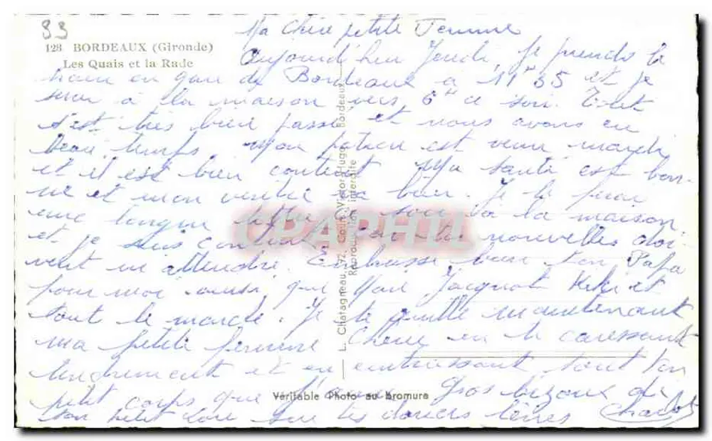 Bordeaux (Gironde) — Los Muelles y el Puerto — Editor Elcé - Reverso