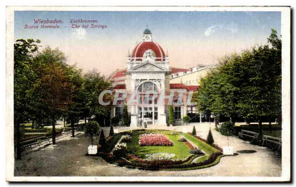 Wiesbaden - Kochbrunnen - Źródła termalne - Awers