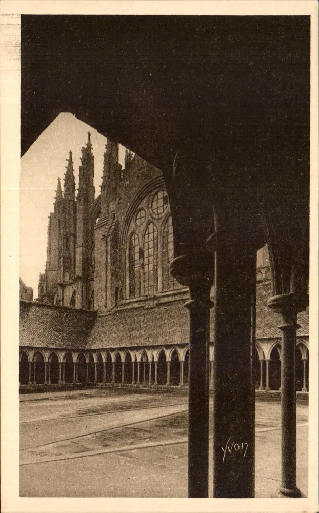 Mont-Saint-Michel — O Claustro — Abadia — Edição de Arte YVOH, Editora Francesa - Frente