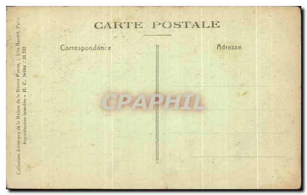 Sainte Élisabeth von Ungarn in Gebet — Künstlerische Sammlung der Maison de la Bonne Presse, Paris — n° 1 - Rückseite