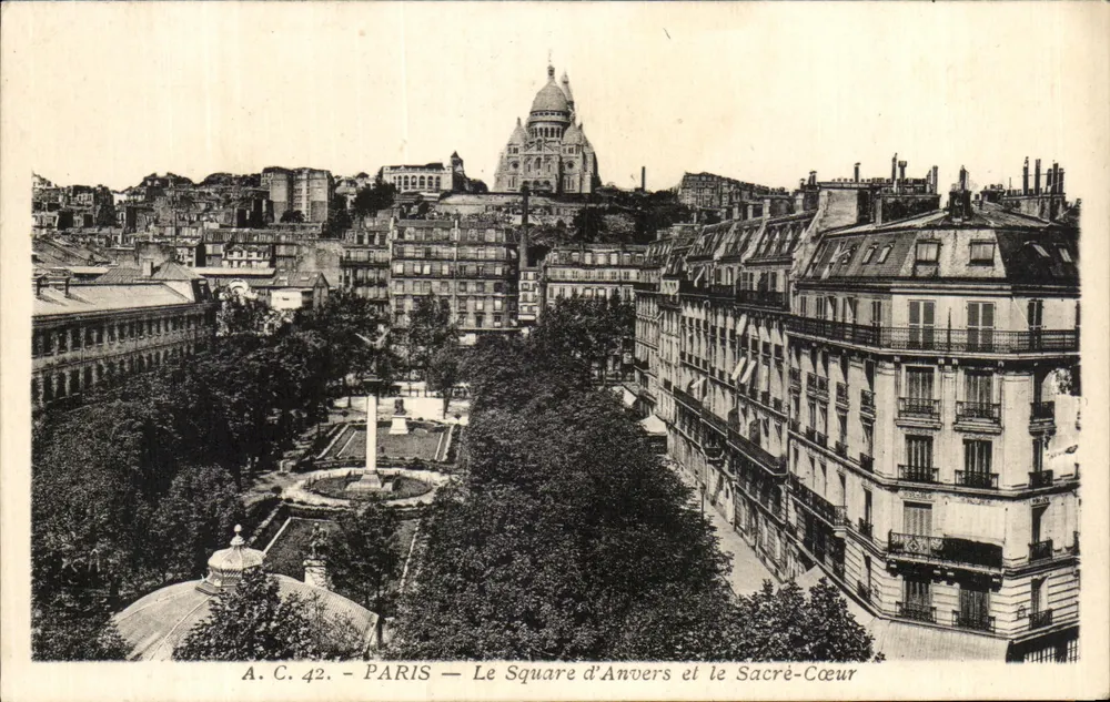 Paris — Der Square d'Anvers und der Sacré-Cœur — A.C. 42 - Vorderseite