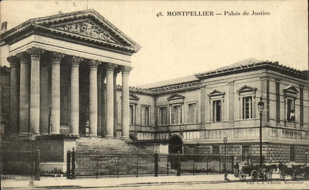 Montpellier — Palácio de Justiça — Édit. L.J. Albaille, Montpellier - Frente