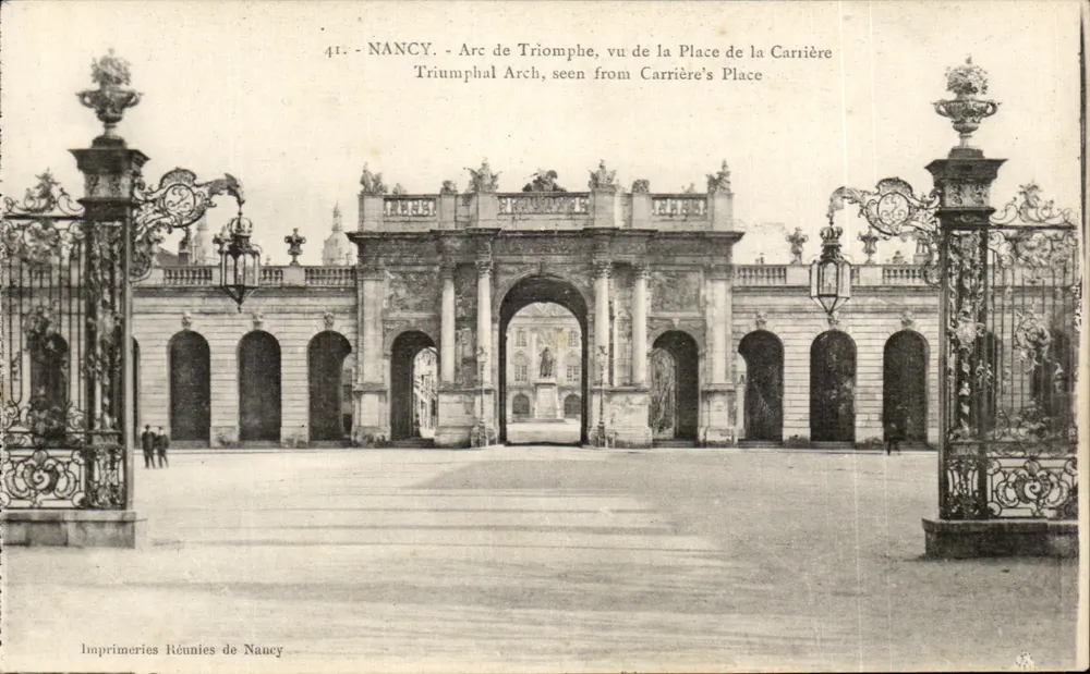 NANCY - Arc de Triomphe, Ansicht von der Place de la Carrière — Imprimeries Réunies de Nancy, n°41 - Vorderseite