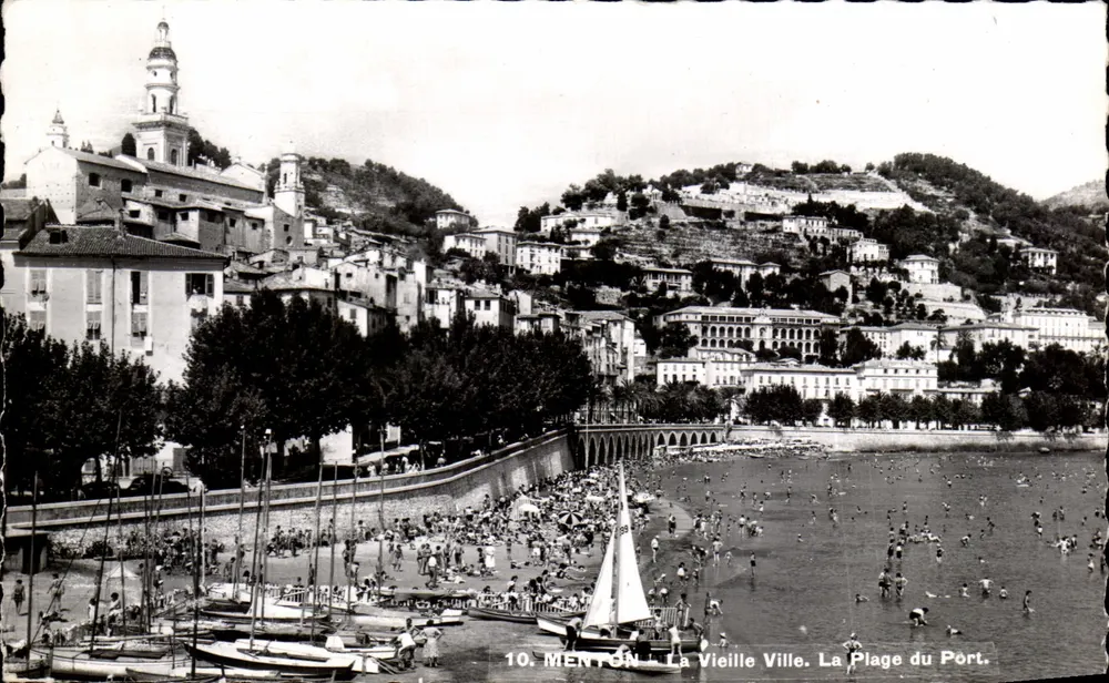 Menton - Die Altstadt. Der Hafenstrand — Verlag S.I.C.A. n°10 - Vorderseite
