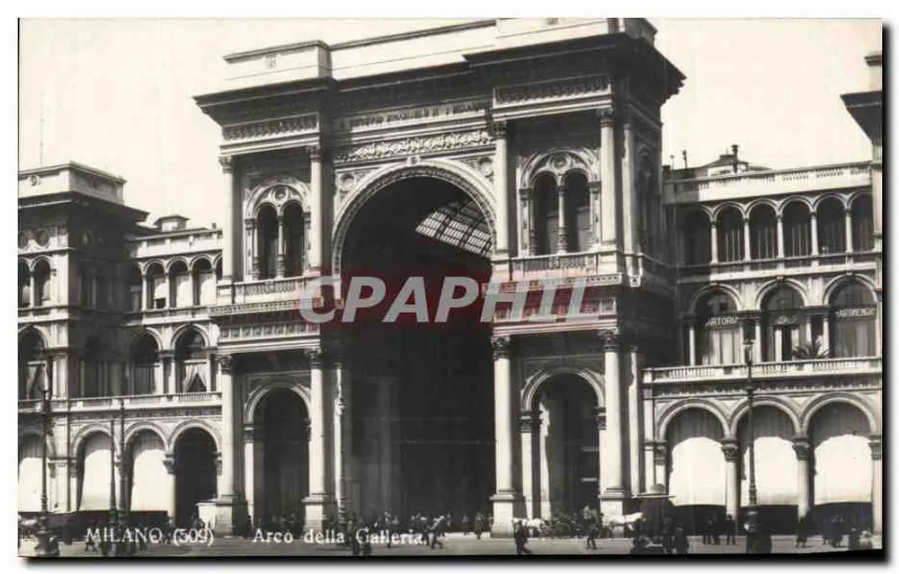 Milão (509) — Arco della Galleria — Éditions A. Baldi, Milão - Frente