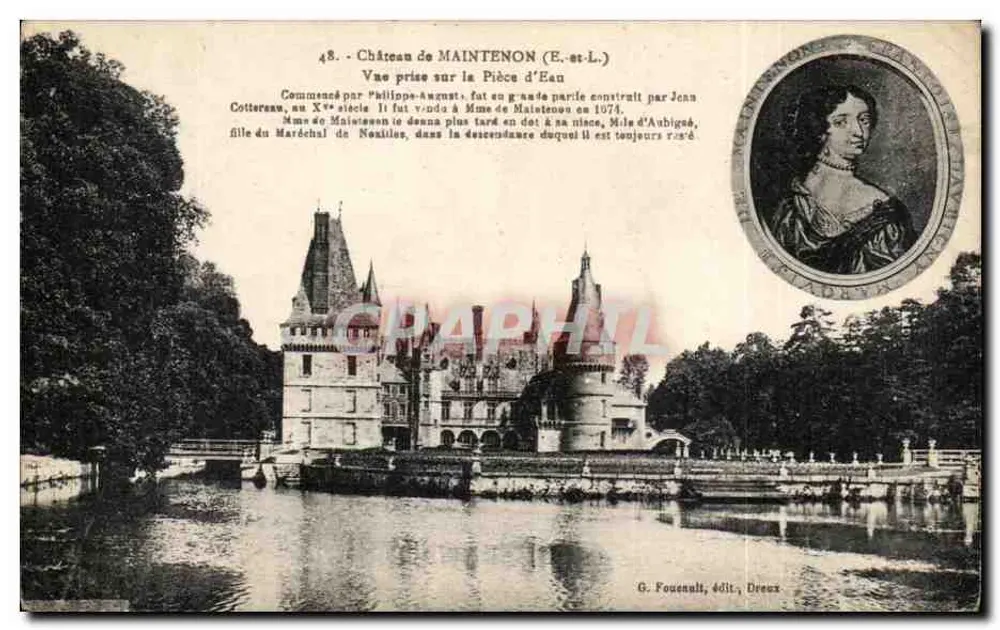Schloss Maintenon (E.-et-L.) — Ausblick von der Piece d'Eau — G. Foucault, Verlag, Dreux - Vorderseite