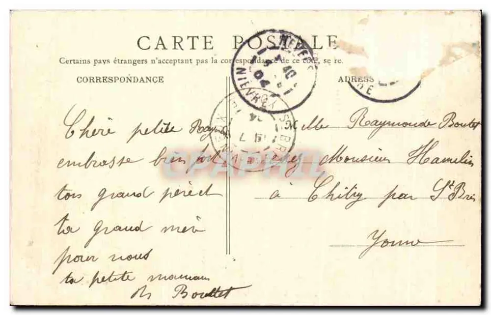 Nevers — Igreja de São Etienne — B.F., Paris, n°58 - Verso