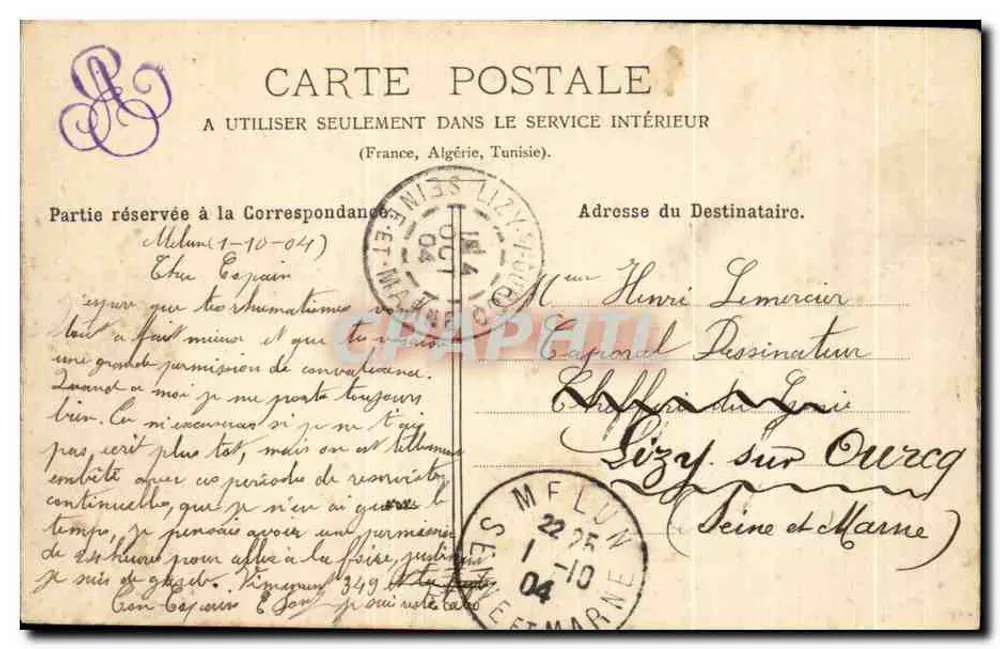 Melun — Vista geral — Editor desconhecido, n° 252 - Verso