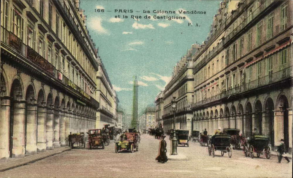 Paris — Die Vendôme-Säule und die Rue de Castiglione — P.A. n°166 - Vorderseite