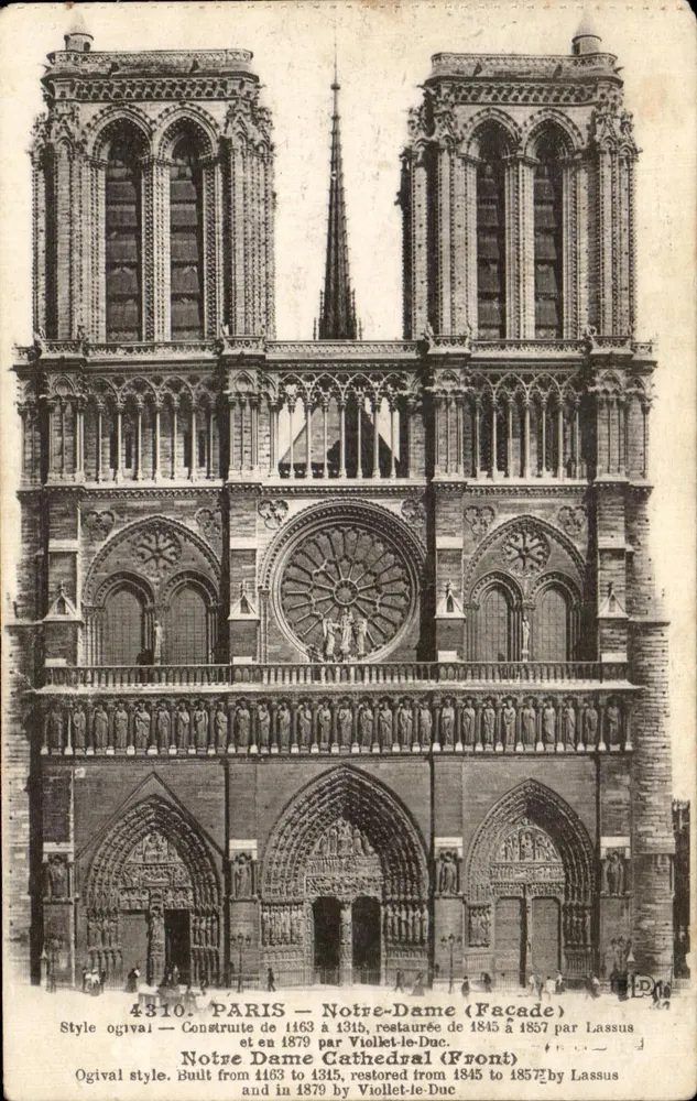 Paris — Notre-Dame (Fachada) — Imp. Le Delét, Paris, n°4310 - Frente