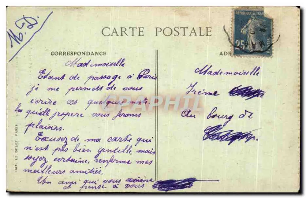 Paris — Notre-Dame (Fachada) — Imp. Le Delét, Paris, n°4310 - Verso