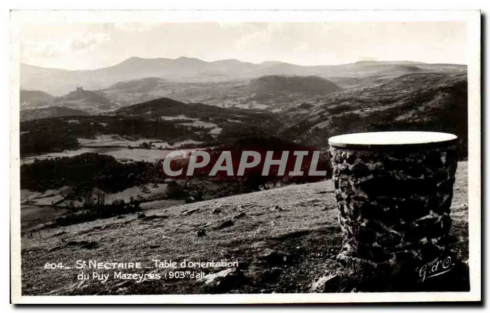 St Nectaire — Mesa de orientação do Puy Mazeys — GdO - Frente