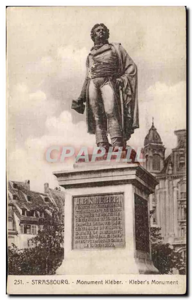 Strasbourg - Monument Kleber - Estátua do general Kleber - Frente