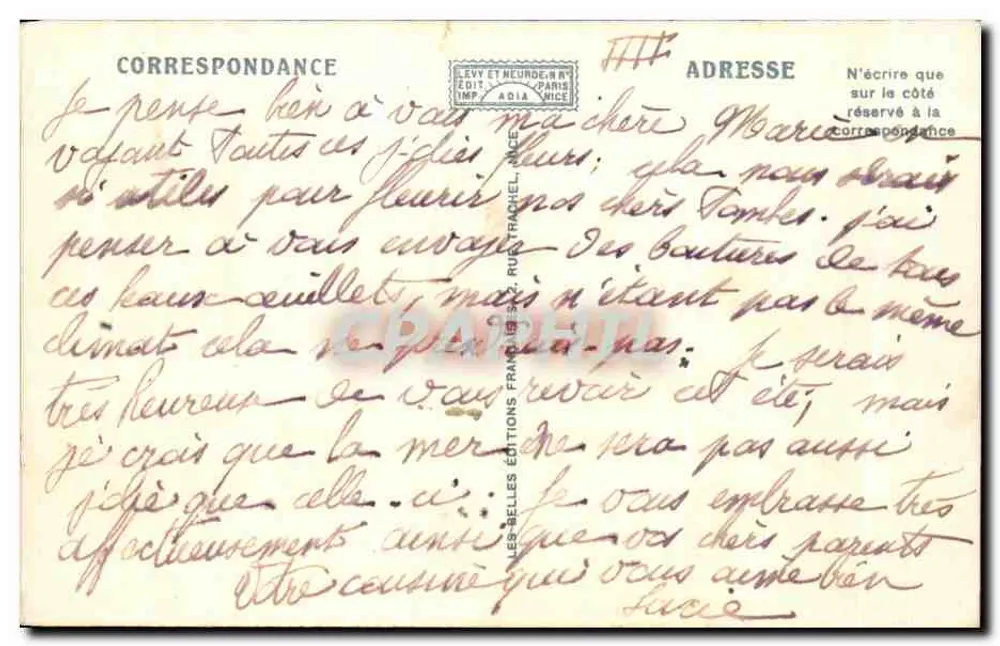 NICE — Die Promenade des Anglais und das Palais de la Jetée — Adia - Rückseite