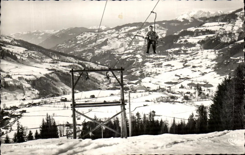 Skilift WAGRAN, 900m — vista panorâmica nevada — Echies Photographie, n°143 - Frente