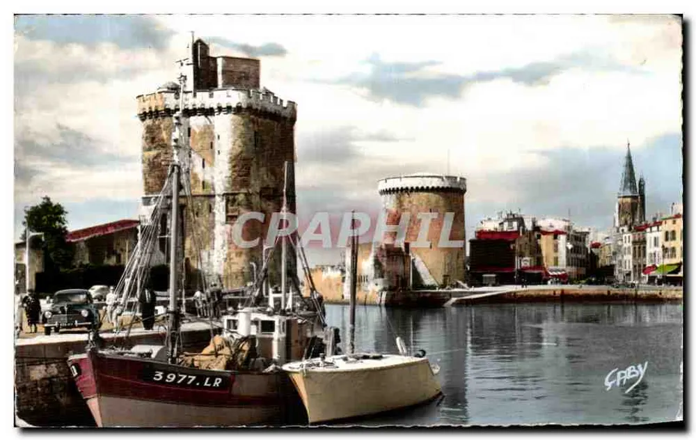 La Rochelle — Die Türme am Hafenportal — Editions Gaby, Nantes - Vorderseite
