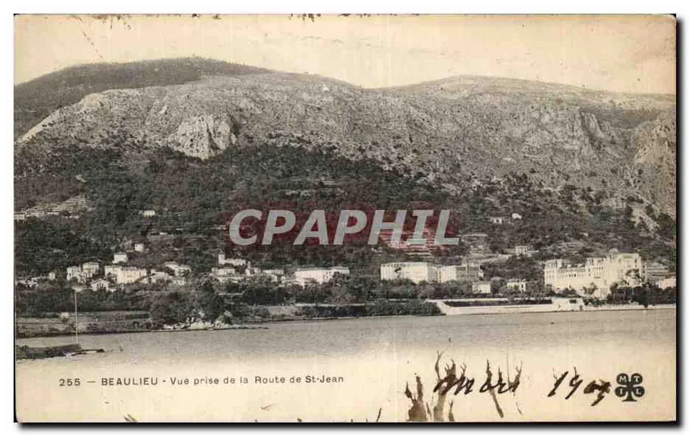 Beaulieu — Aussicht vom Route de St-Jean — Verlag: M.T. Nr. 255 - Vorderseite