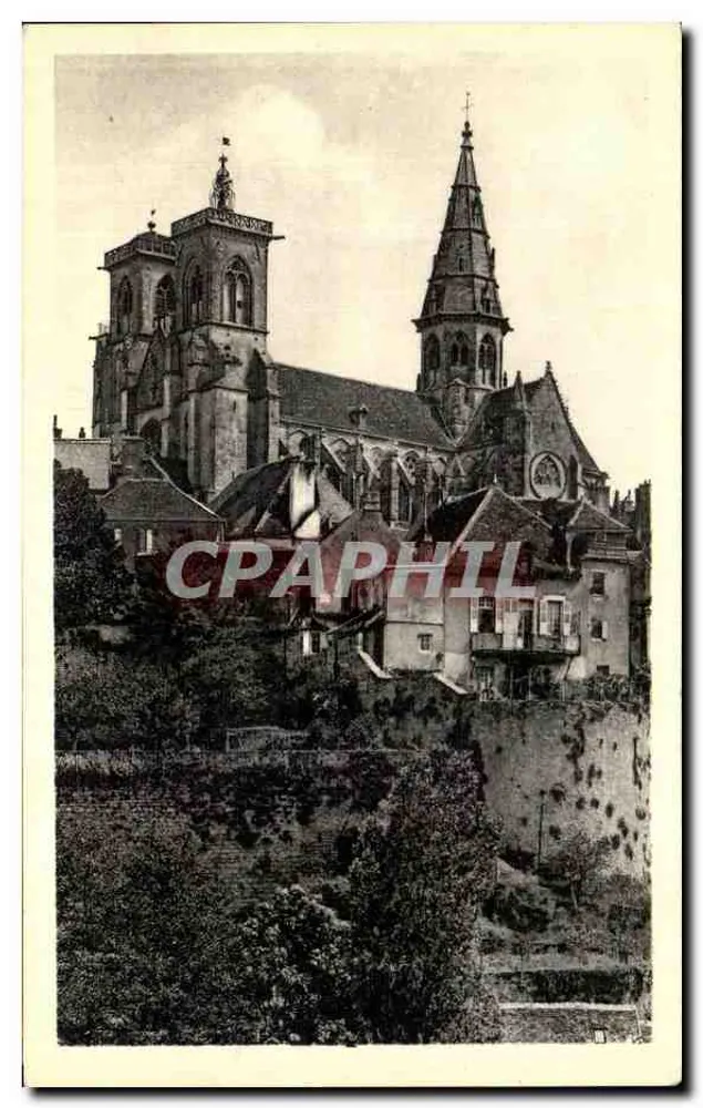 Semur — Kirche Notre-Dame und die Mauern — Verlag: Les Abris Photomécaniques - Vorderseite