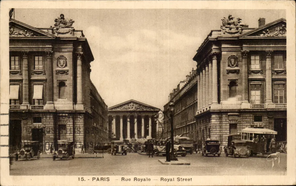 Paris - Rue Royale — Rua Real — 15. — Editor: A. Le Gouvel, S.N. (Série 15) - Frente
